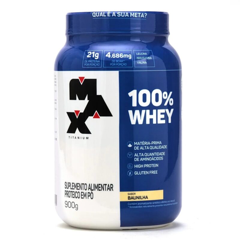 Max Titanium 100% Whey - 900G Baunilha
